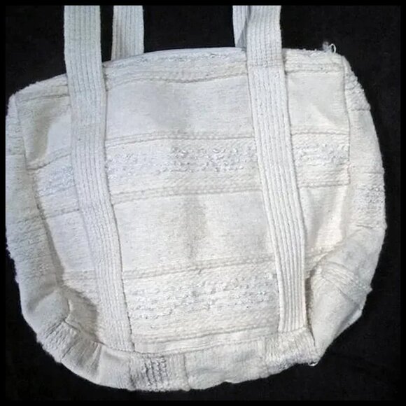 Cotton Cloth Purse Boho Cottagecore 70s Vintage Hippie Bag - Picture 8 of 12